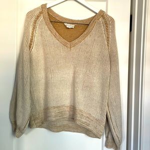 Tan Love Rich Long Sleeve Sweater